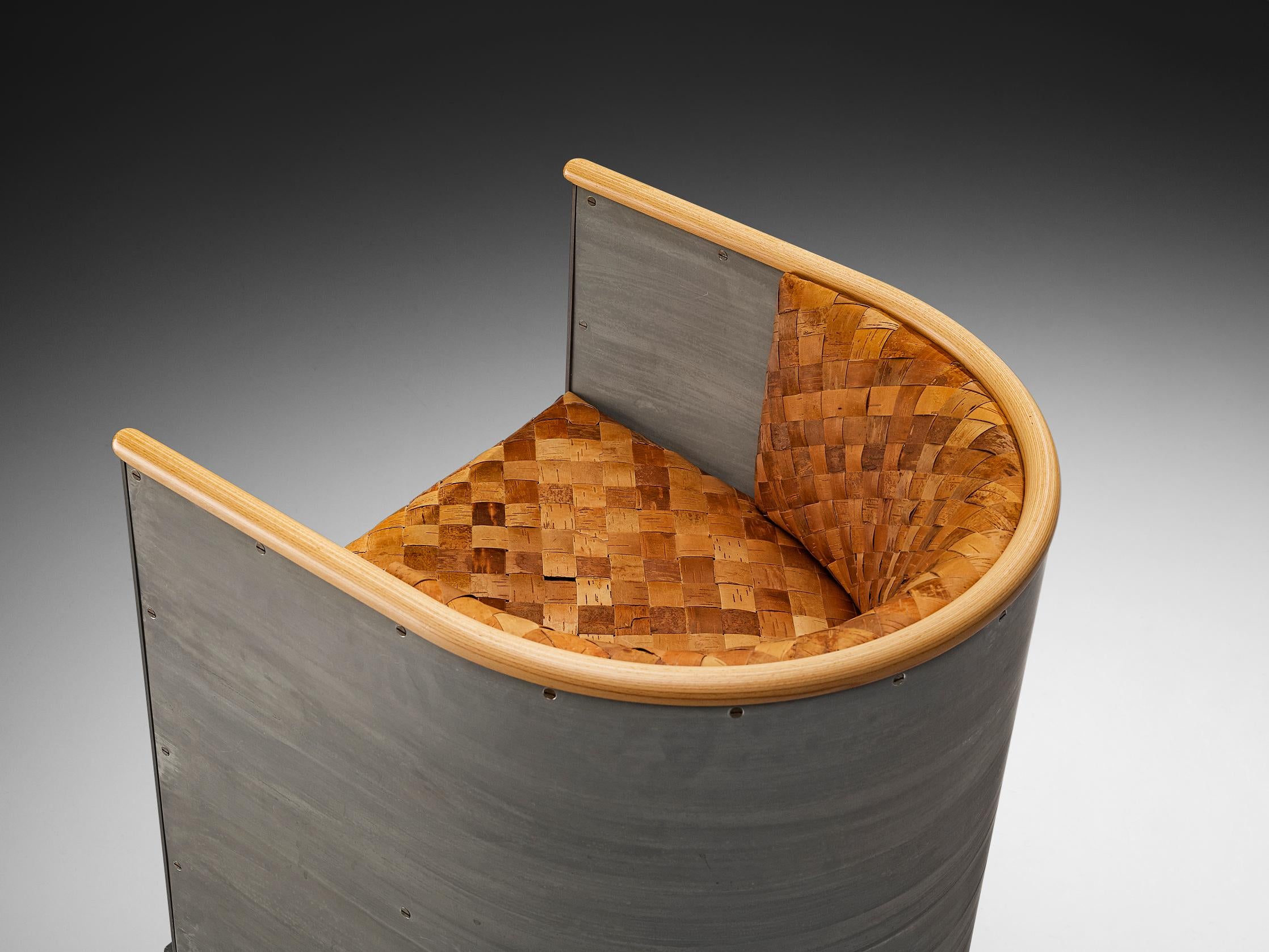 Mats Theselius Limited Edition Lounge Chair in Woven Birch Bark