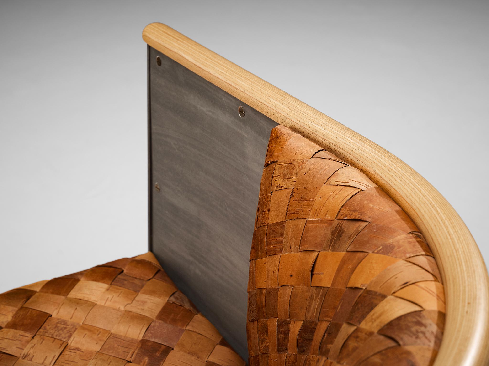 Mats Theselius Limited Edition Lounge Chair in Woven Birch Bark