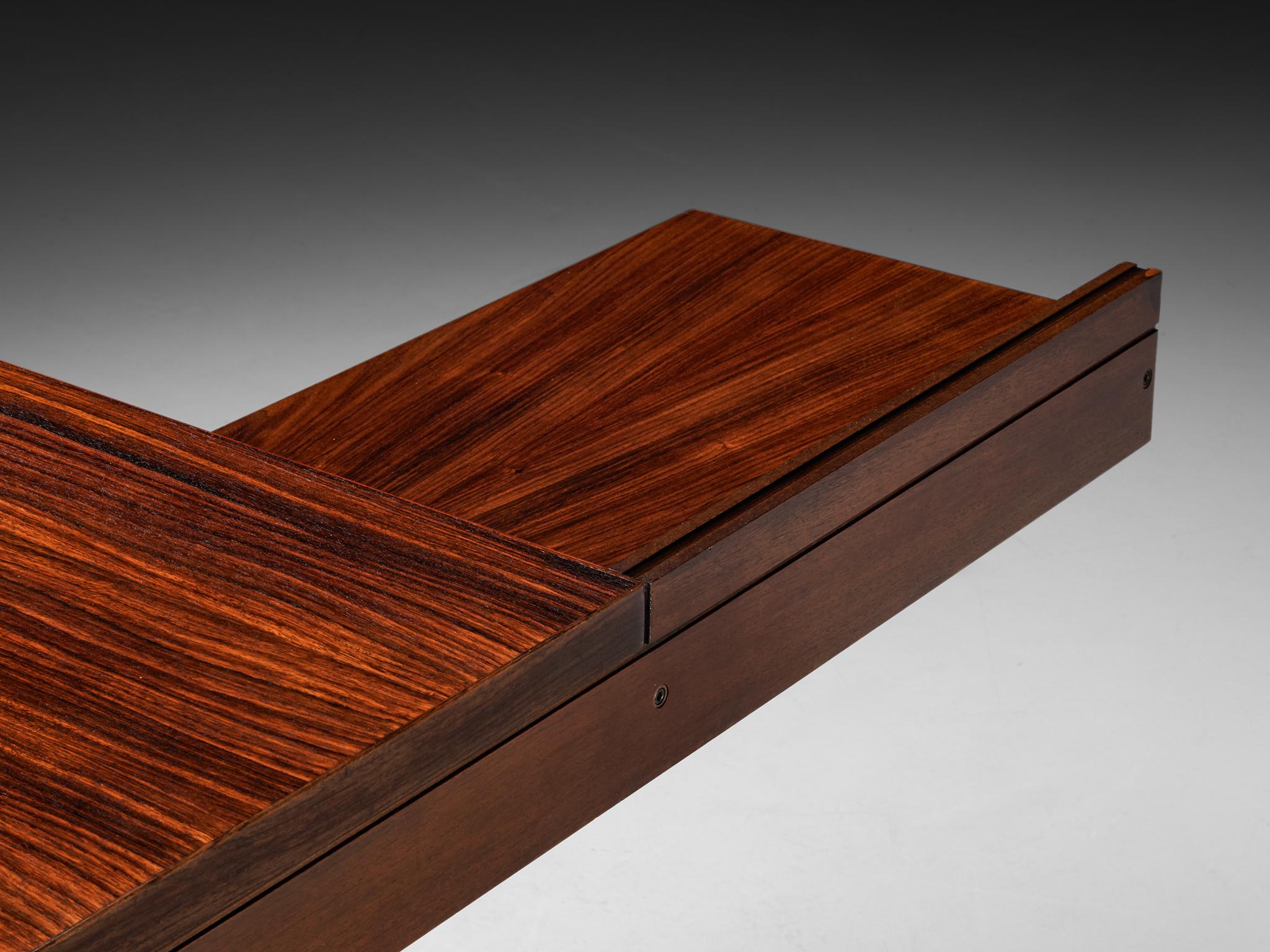 Ennio Fazioli for MIM 'Tolomeo' Corner Writing Desk in Rosewood and Steel