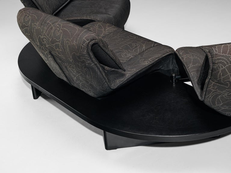 Vigo Magistretti for Cassina 'Veranda' Sofa in Dark Grey Upholstery