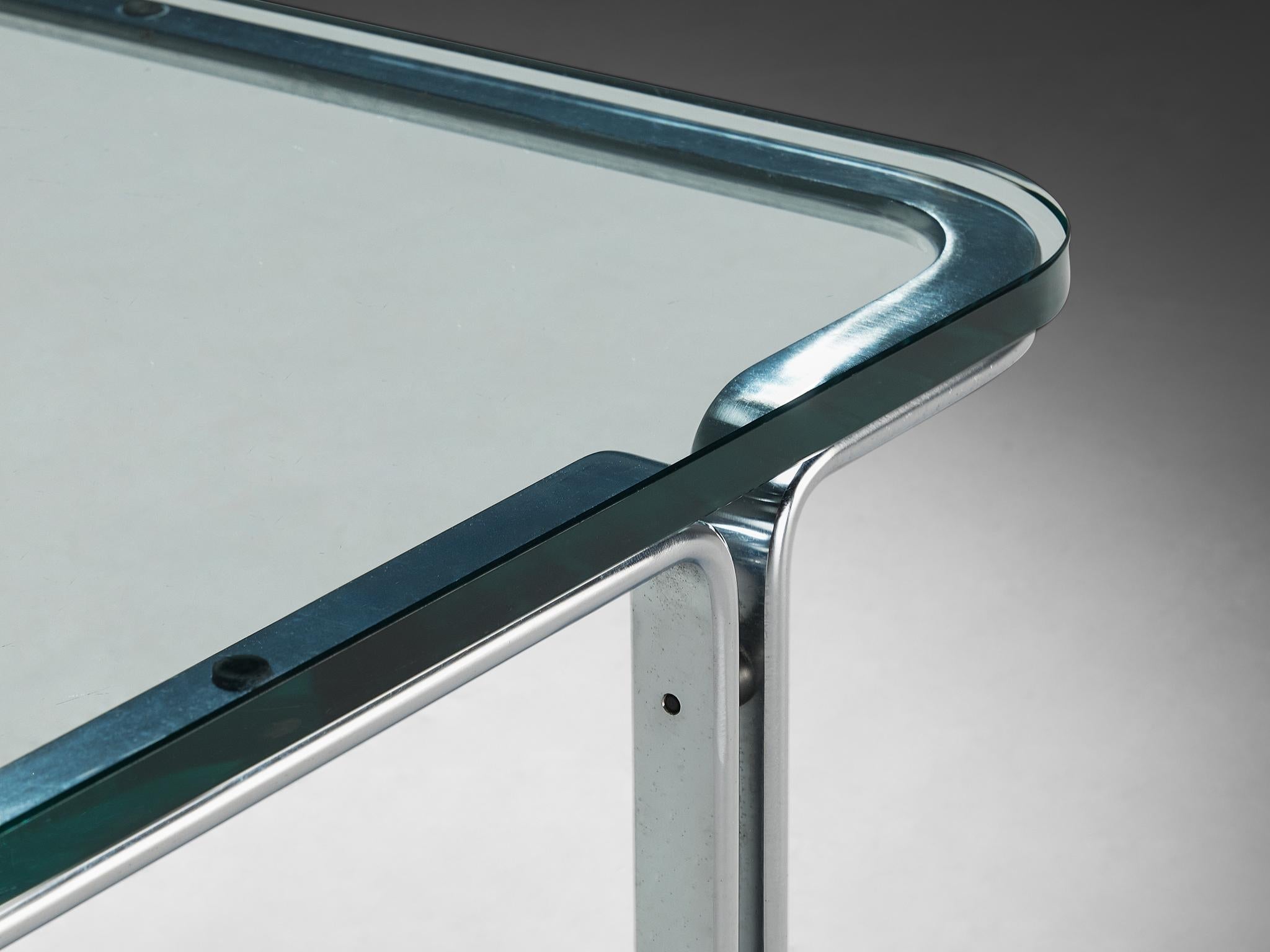 Horst Brüning for Kill International Cocktail Table in Glass and Steel