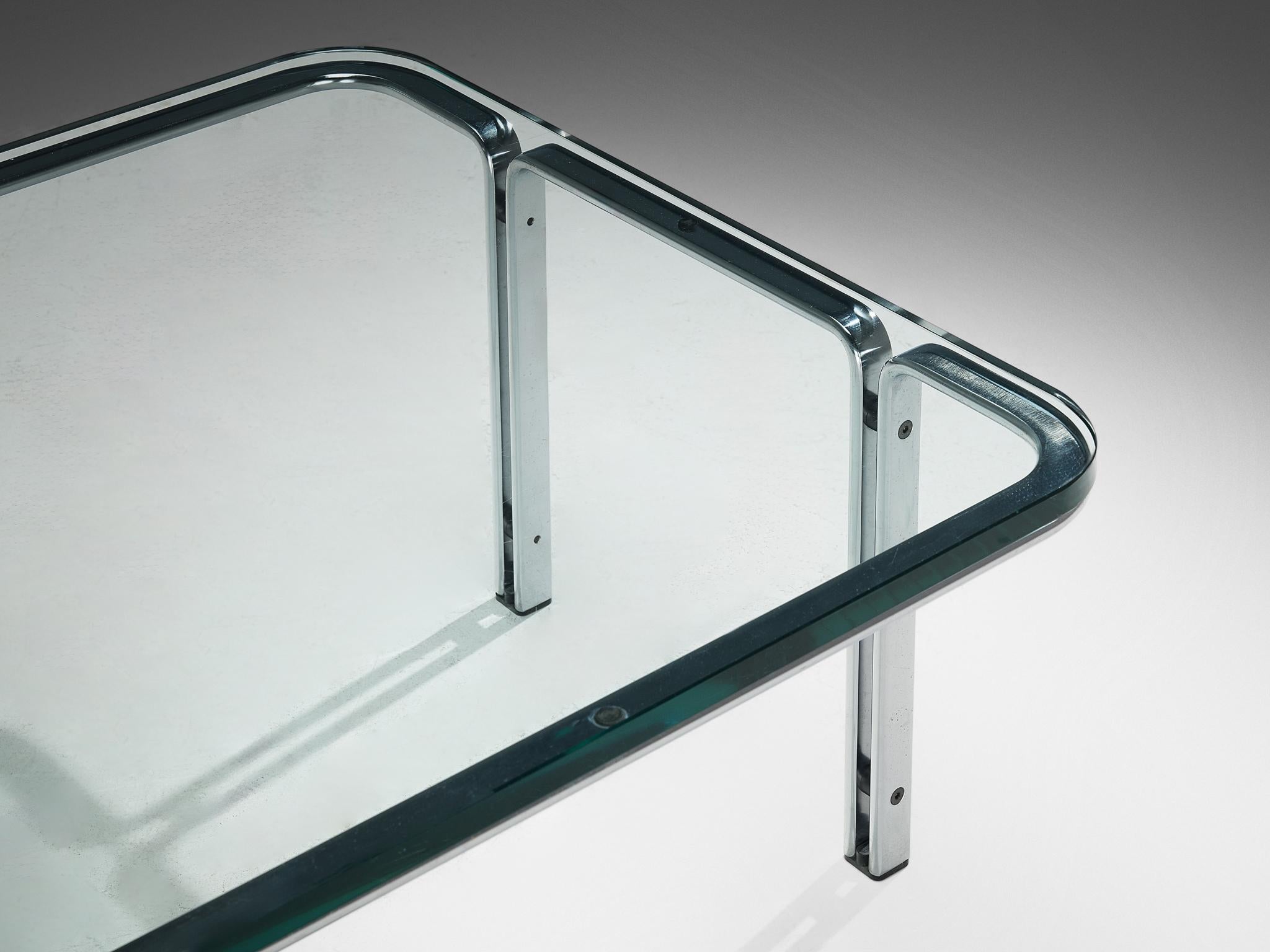 Horst Brüning for Kill International Cocktail Table in Glass and Steel