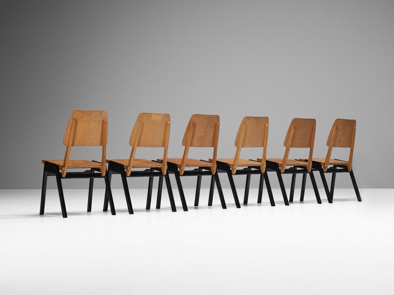 Roland Rainer Dining Chairs in Wood