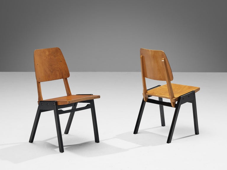 Roland Rainer Dining Chairs in Wood