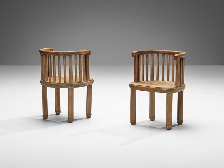 Elegant French Dining Chairs in Pine