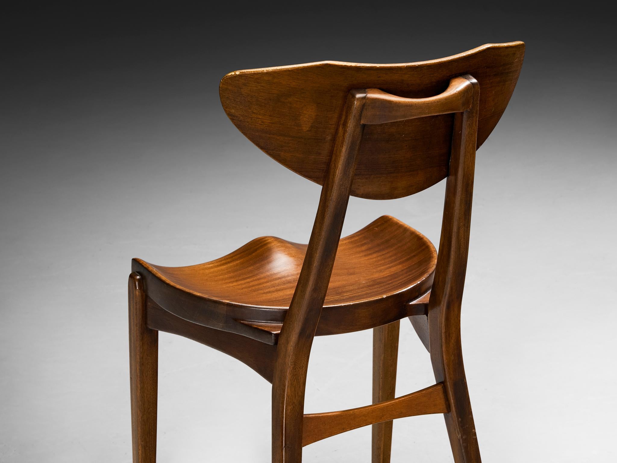 Richard Jensen & Kjaerulff Rasmussen Pair of Dining Chairs in Mahogany