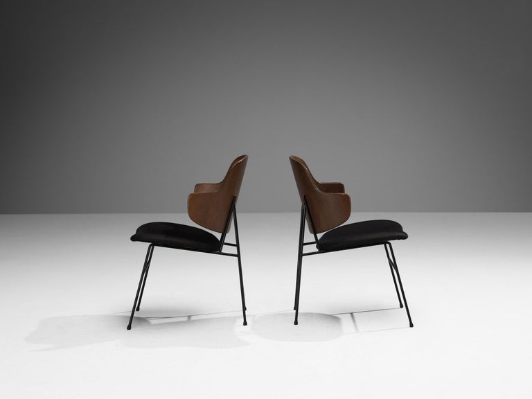 Ib Kofod-Larsen 'Penguin' Dining Chairs in Mahogany Plywood