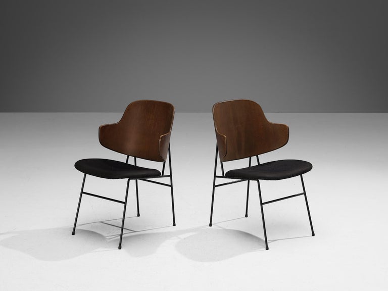 Ib Kofod-Larsen 'Penguin' Dining Chairs in Mahogany Plywood