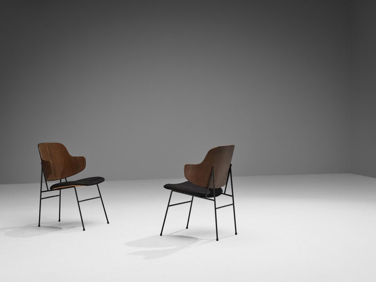 Ib Kofod-Larsen 'Penguin' Dining Chairs in Mahogany Plywood