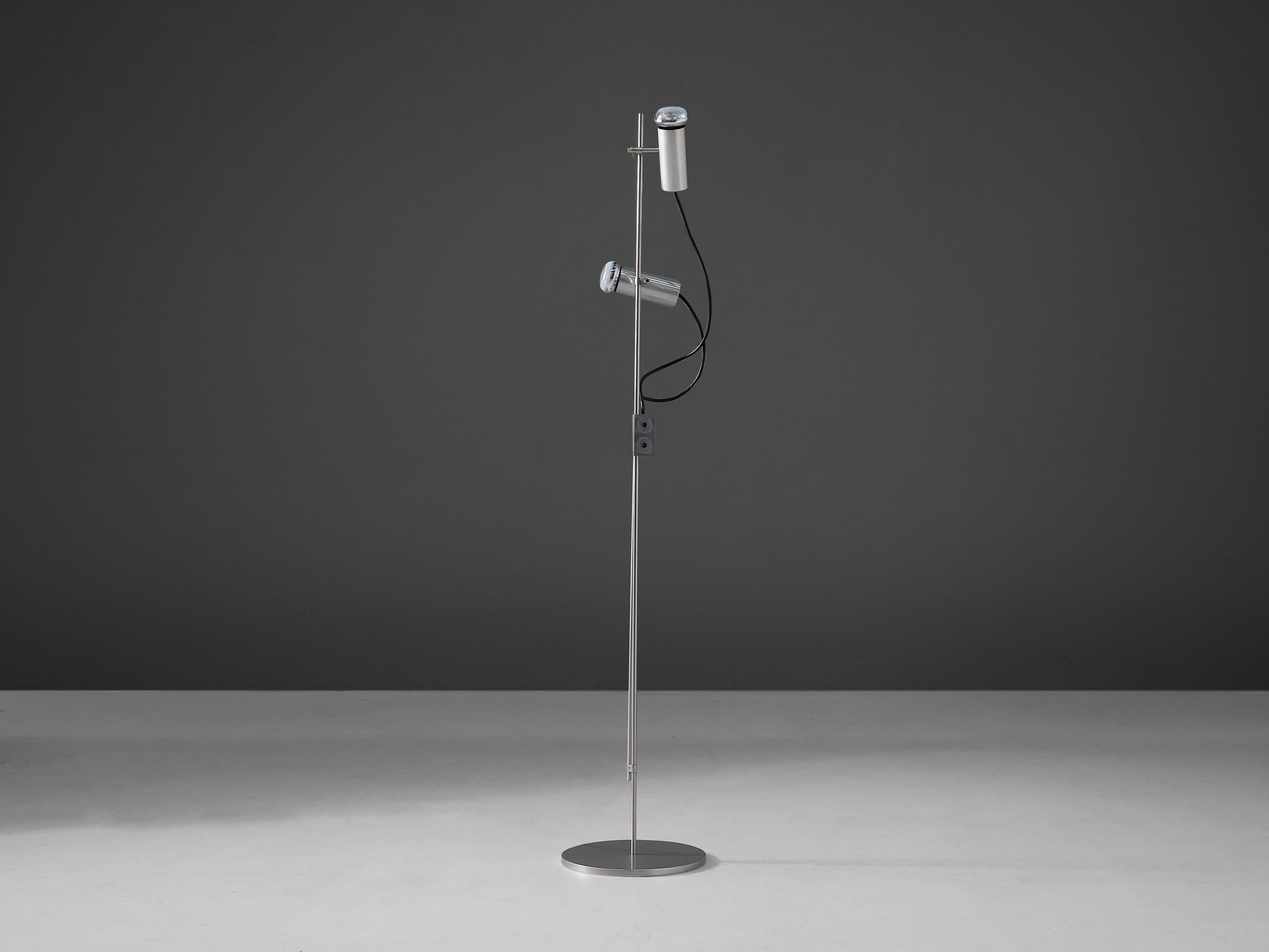 Peter Nelson for Architectural Lightning Minimalist Floor Lamp in Aluminum