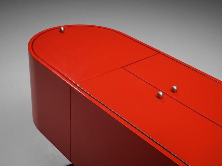 Luigi Saccardo Sideboard with Dry Bar Model ‘Parentisi’ in Lacquered Wood