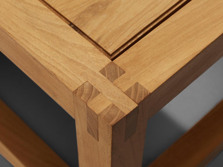 Maison Regain Cubic Side Table in Solid Elm