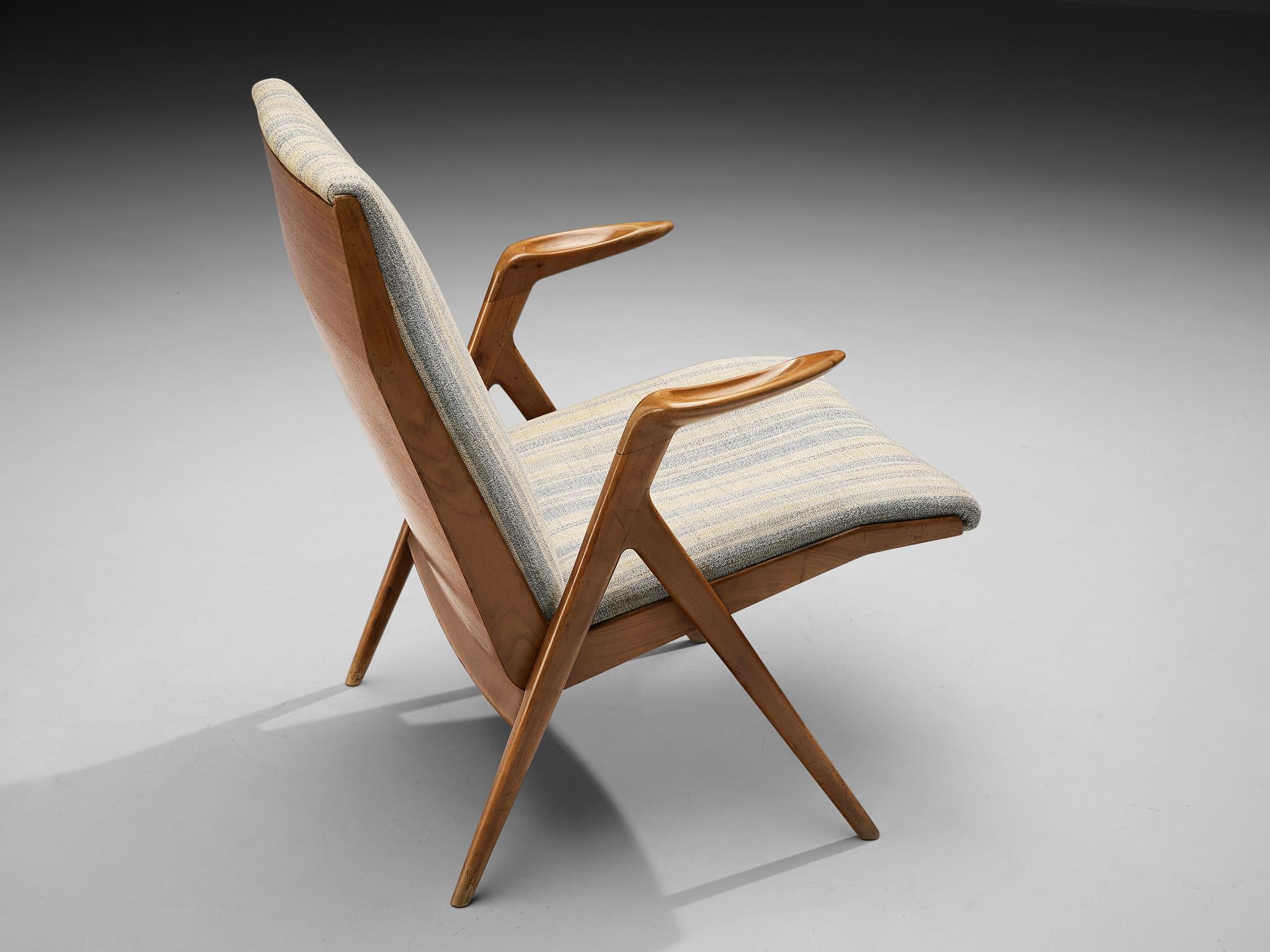 Pair of Taichiro Nakay Armchairs in Cherry Wood