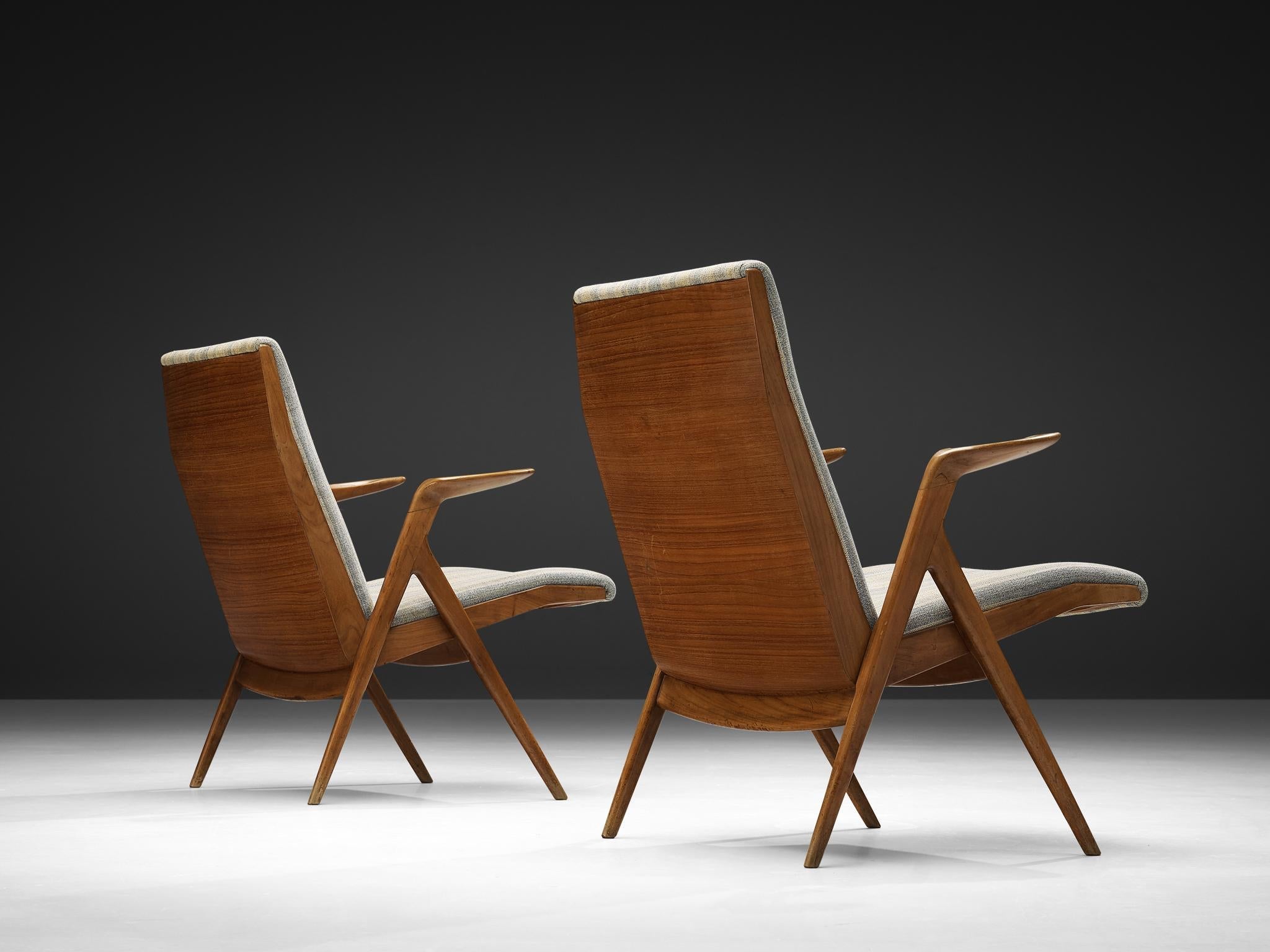 Pair of Taichiro Nakay Armchairs in Cherry Wood