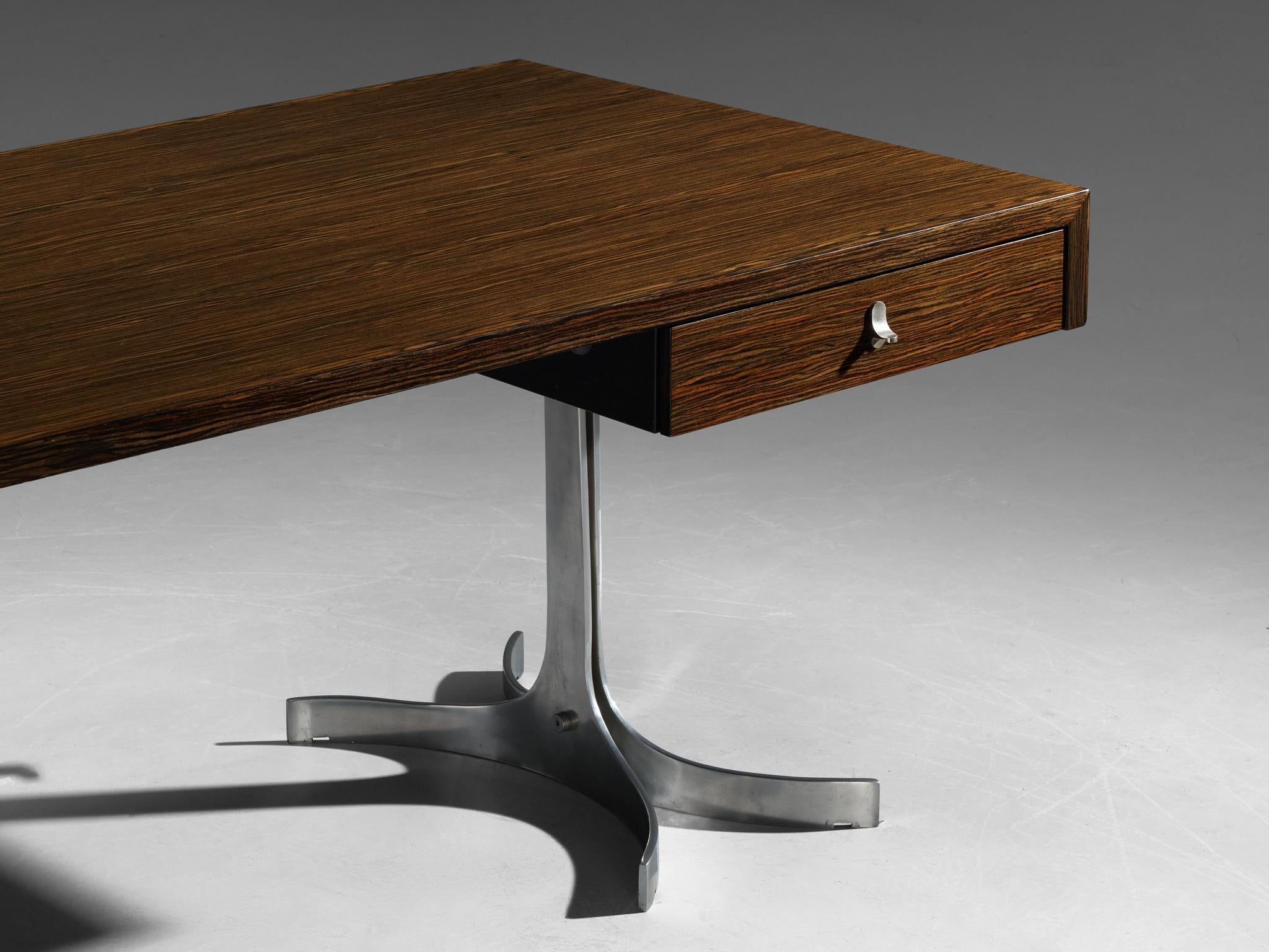 Mid-Century Modern Italian Executive Desk with Sculptural Base