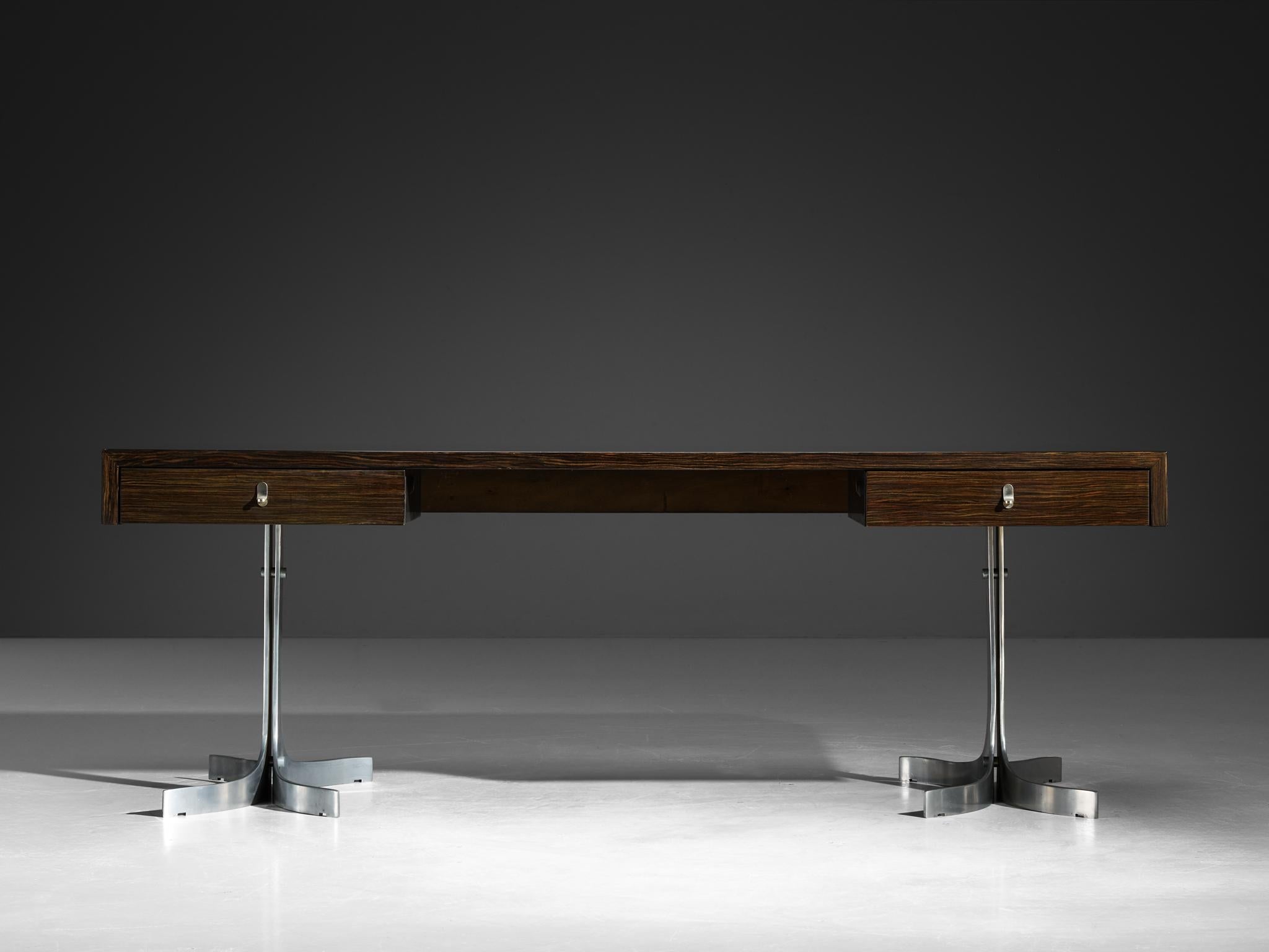 Mid-Century Modern Italian Executive Desk with Sculptural Base