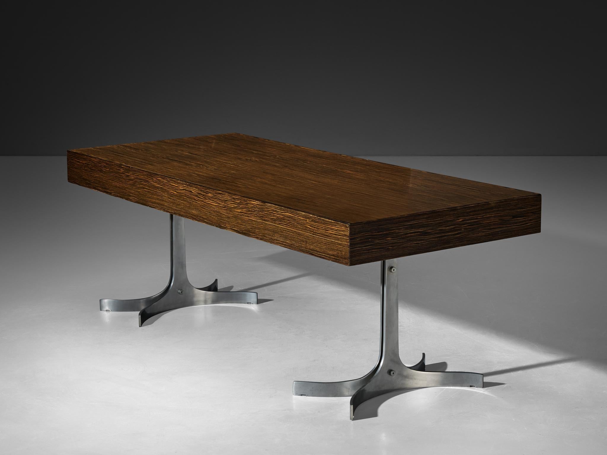 Mid-Century Modern Italian Executive Desk with Sculptural Base