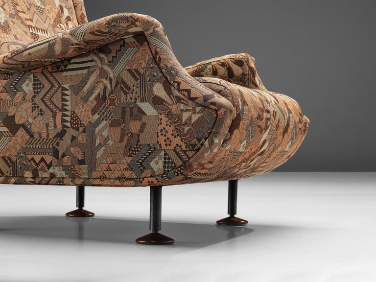 Marco Zanuso for Arflex 'Regent' Lounge Chair in Patterned Upholstery