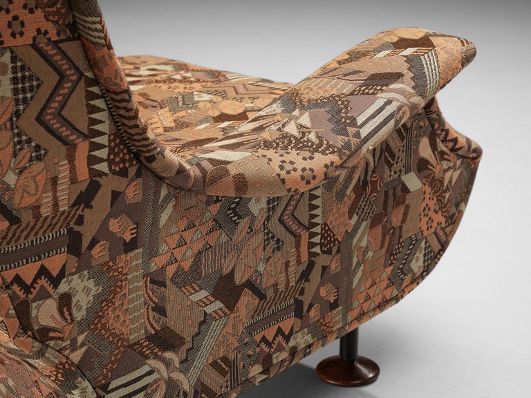 Marco Zanuso for Arflex 'Regent' Lounge Chair in Patterned Upholstery