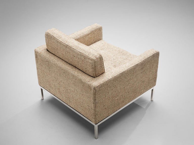 Artifort Armchair Model '905' in Metal and Fabric Upholstery