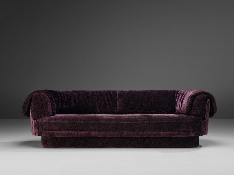 Howard Keith Grand Sofa in Soft Purple Upholstery