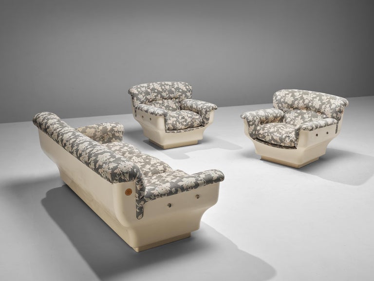 Studio Tecnico for Mobilquattro ‘Delta 699’ Sofa in Floral Upholstery