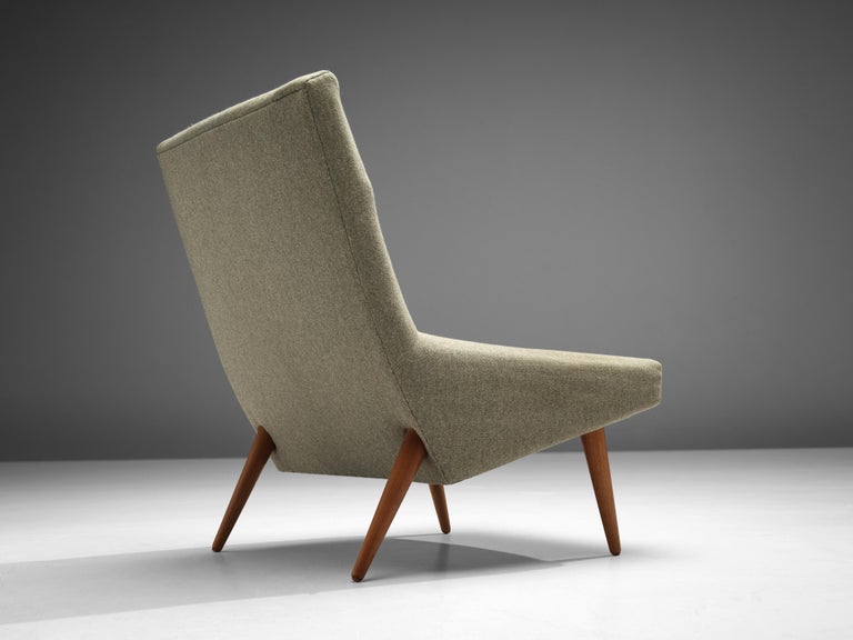 Illum Wikkelsø Lounge Chair in Green Upholstery