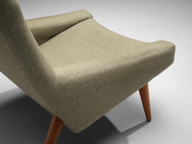 Illum Wikkelsø Lounge Chair in Green Upholstery