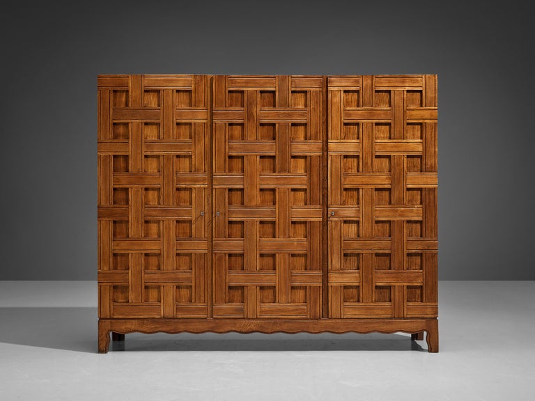 Paolo Buffa Large Highboard in Chestnut 1940s