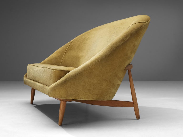 Theo Ruth for Artifort Sofas Model '115' in Yellow Velvet Upholstery