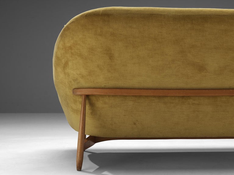 Theo Ruth for Artifort Sofas Model '115' in Yellow Velvet Upholstery