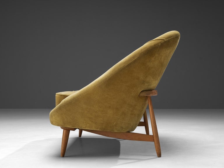 Theo Ruth for Artifort Sofas Model '115' in Yellow Velvet Upholstery