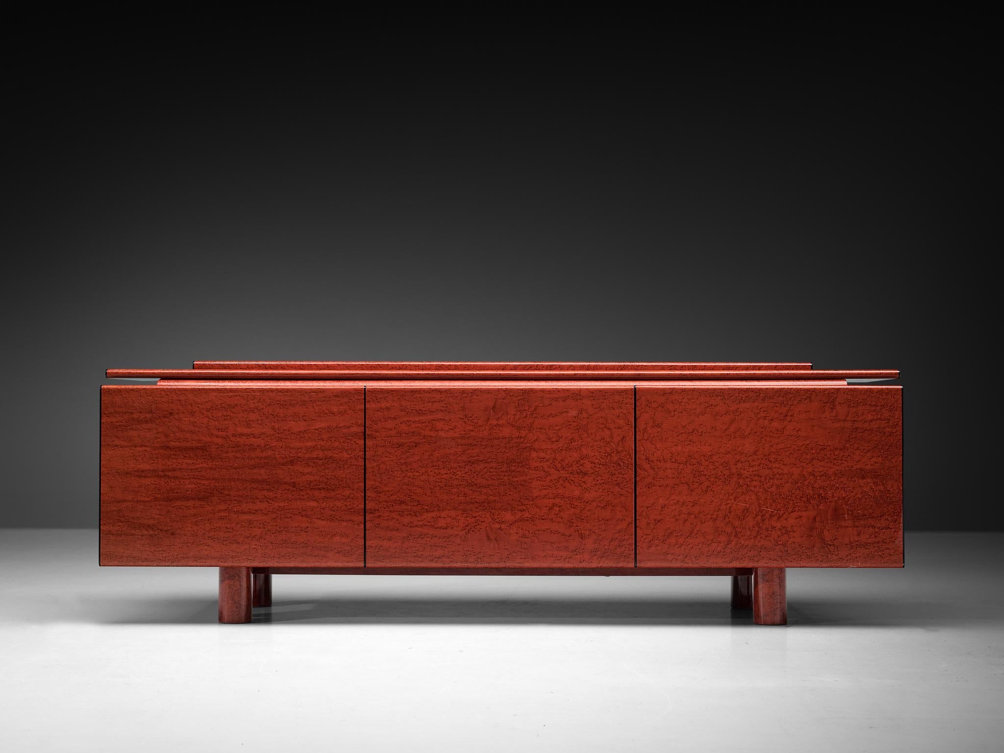 Carlo Marelli & Massimo Molteni 'Tula' Sideboard in Red Birdseye Maple