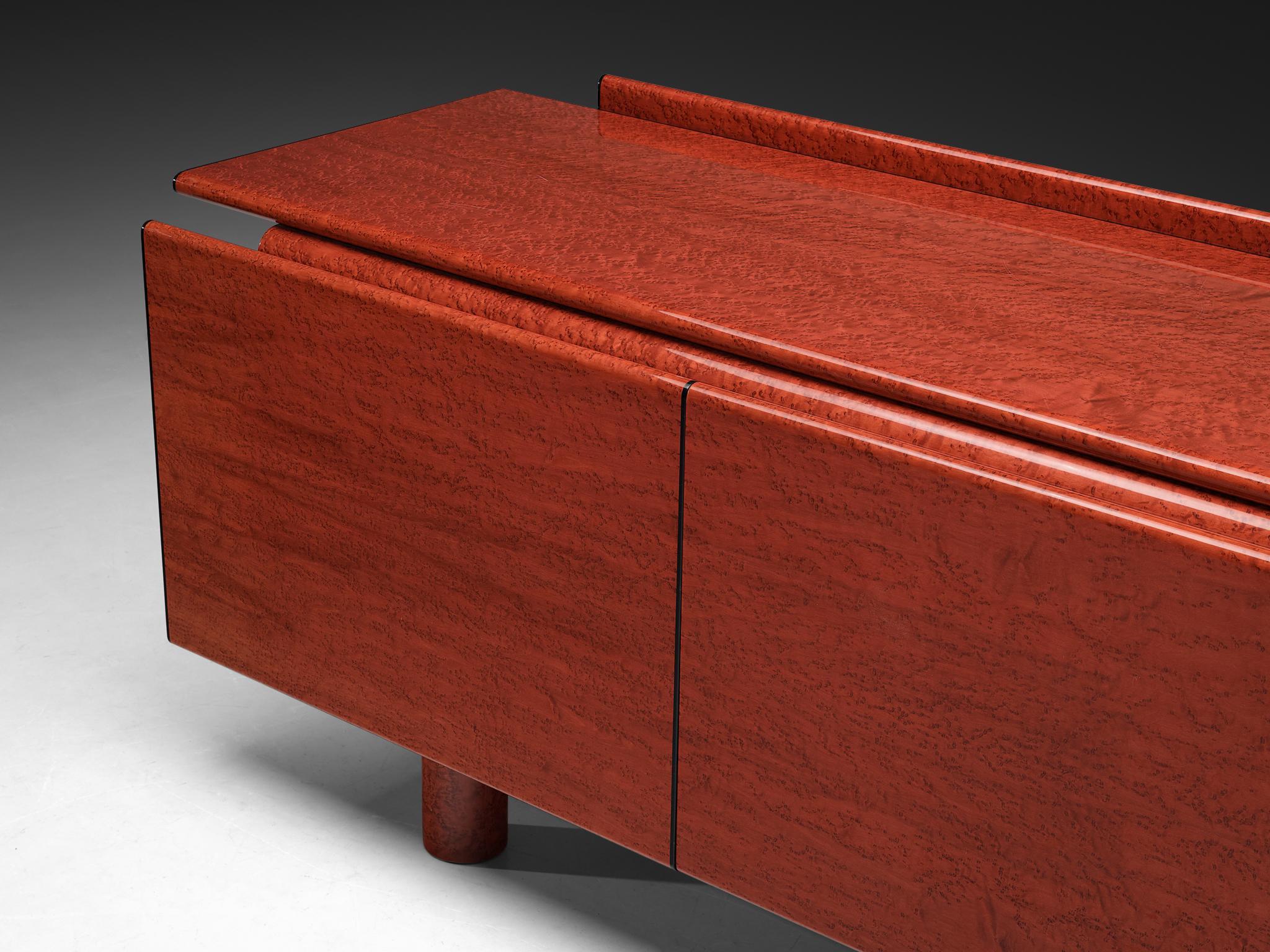 Carlo Marelli & Massimo Molteni 'Tula' Sideboard in Red Birdseye Maple