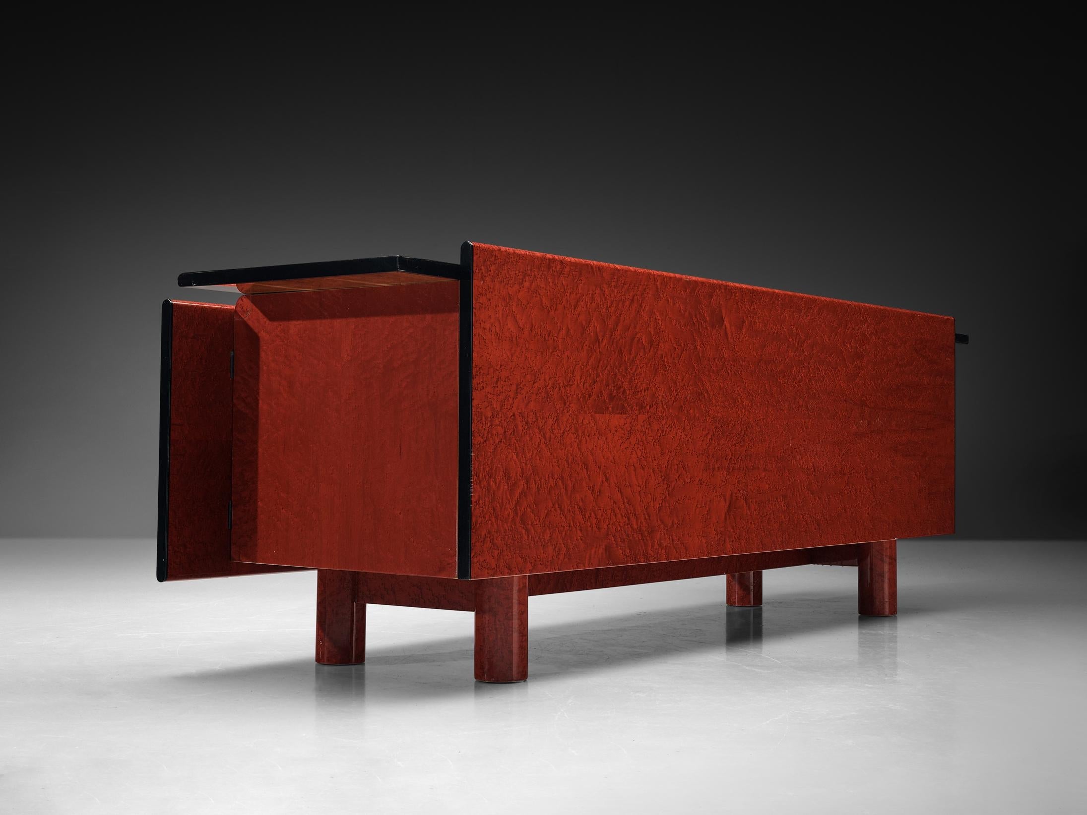 Carlo Marelli & Massimo Molteni 'Tula' Sideboard in Red Birdseye Maple