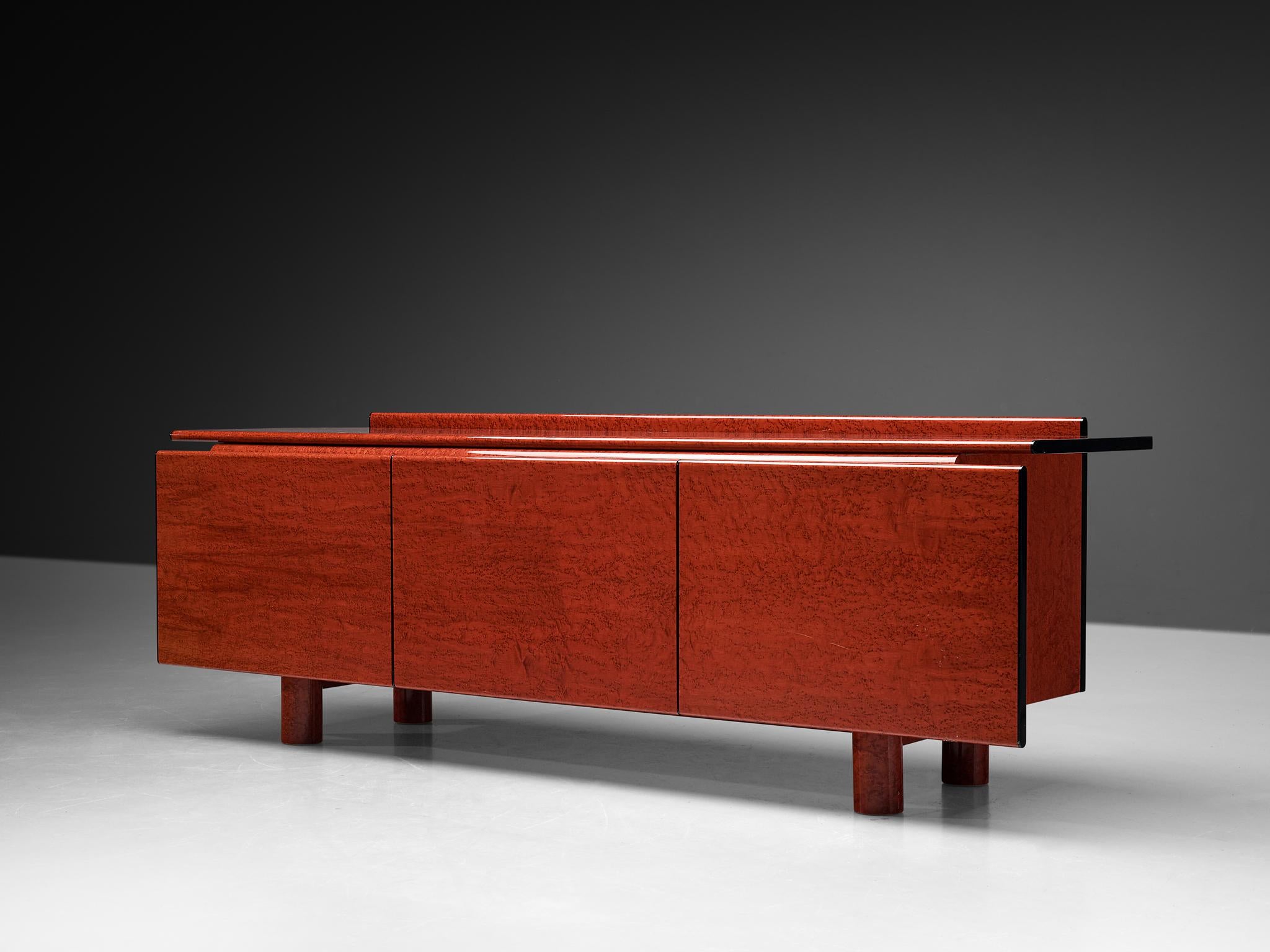 Carlo Marelli & Massimo Molteni 'Tula' Sideboard in Red Birdseye Maple