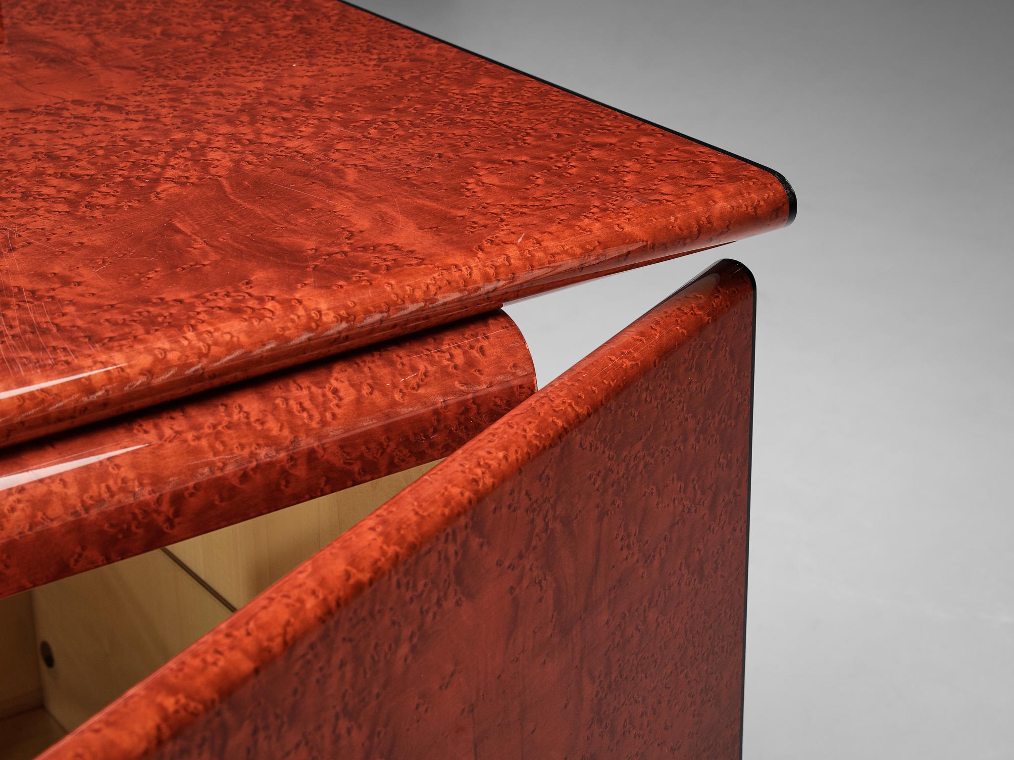 Carlo Marelli & Massimo Molteni 'Tula' Sideboard in Red Birdseye Maple