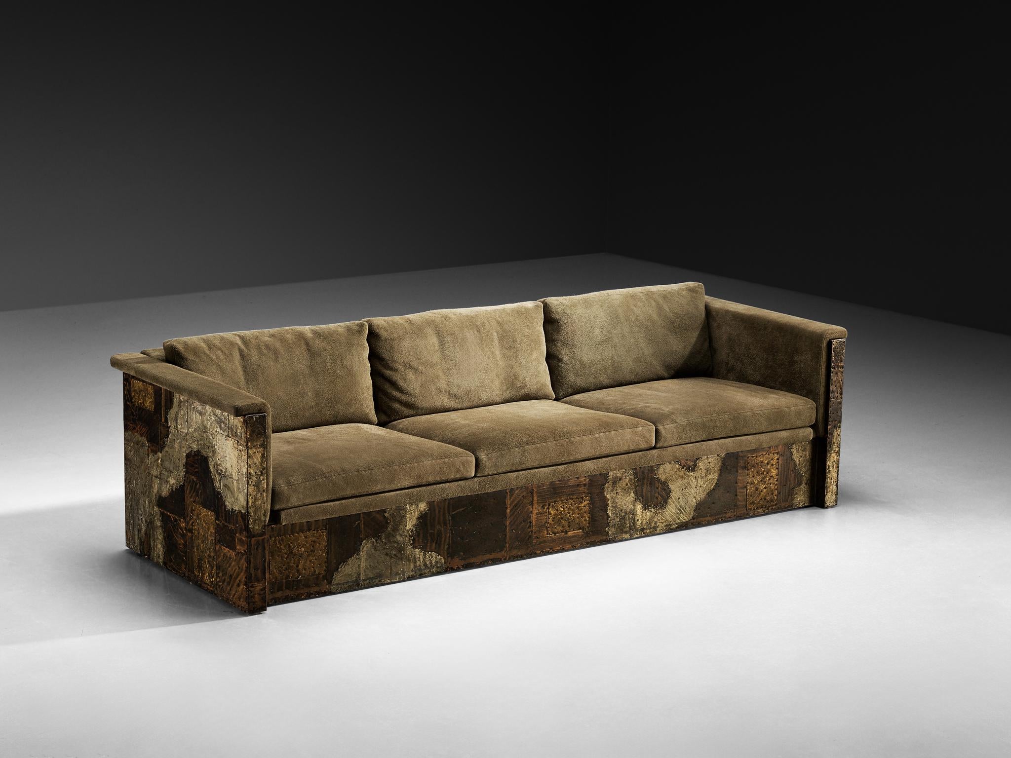 Paul Evans for Paul Evans Studio Custom-Made ‘Patchwork’ Sofa