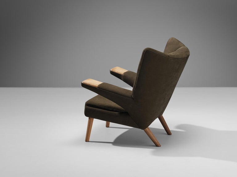 Hans J. Wegner for A.P. Stolen ‘New Papa Bear’ Easy Chair in Nubuck Leather