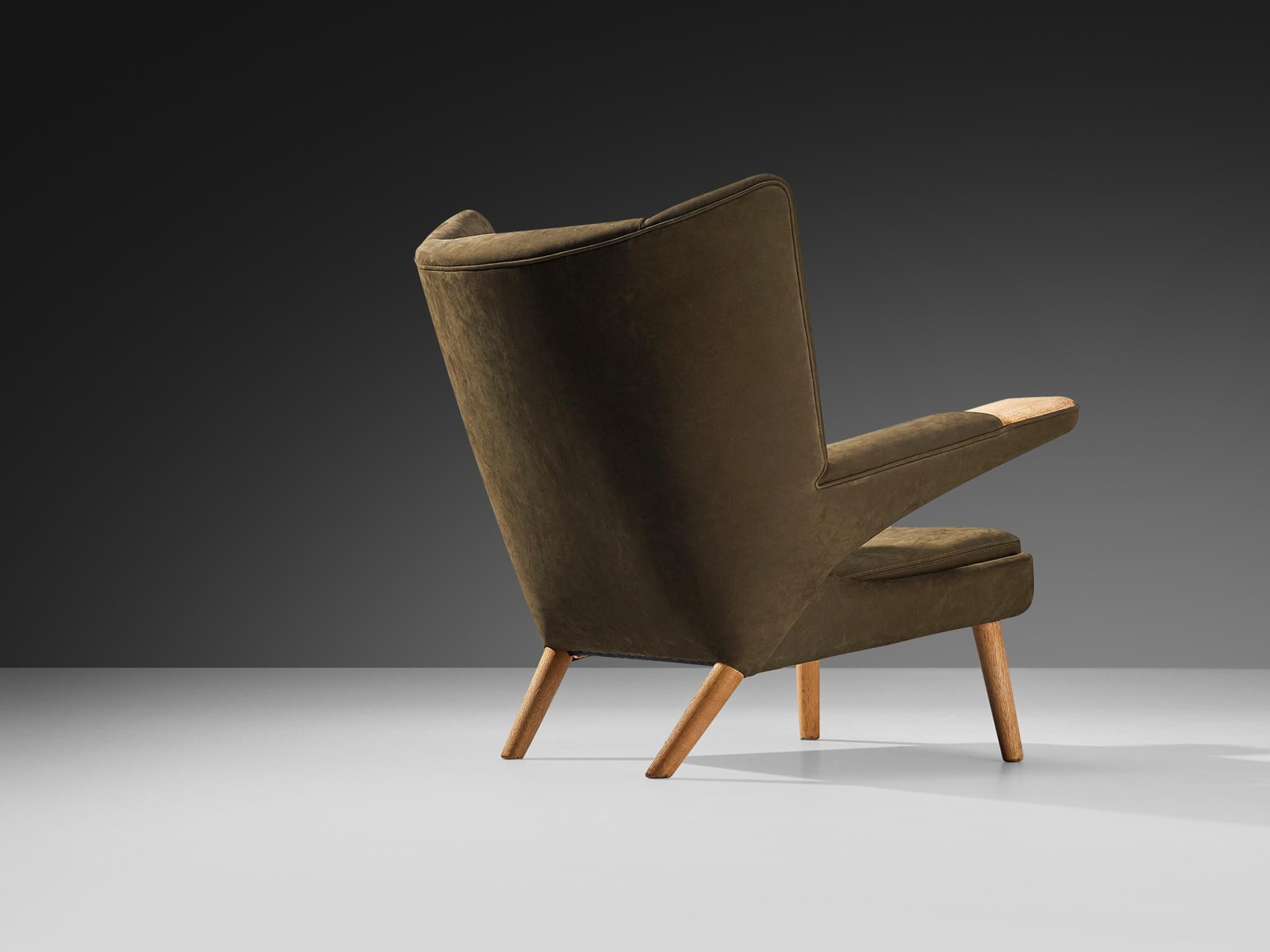 Hans J. Wegner for A.P. Stolen ‘New Papa Bear’ Easy Chair in Nubuck Leather