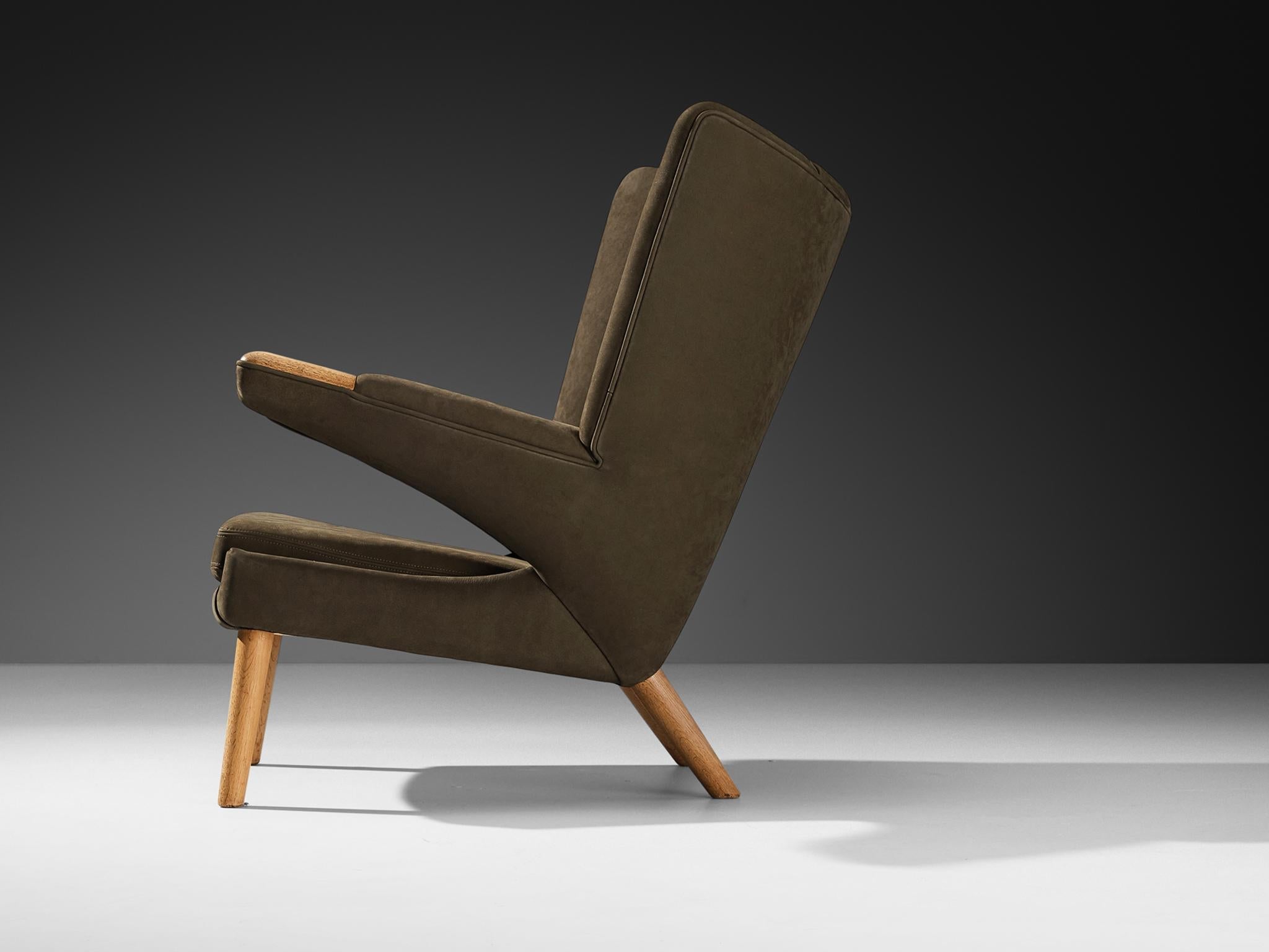 Hans J. Wegner for A.P. Stolen ‘New Papa Bear’ Easy Chair in Nubuck Leather