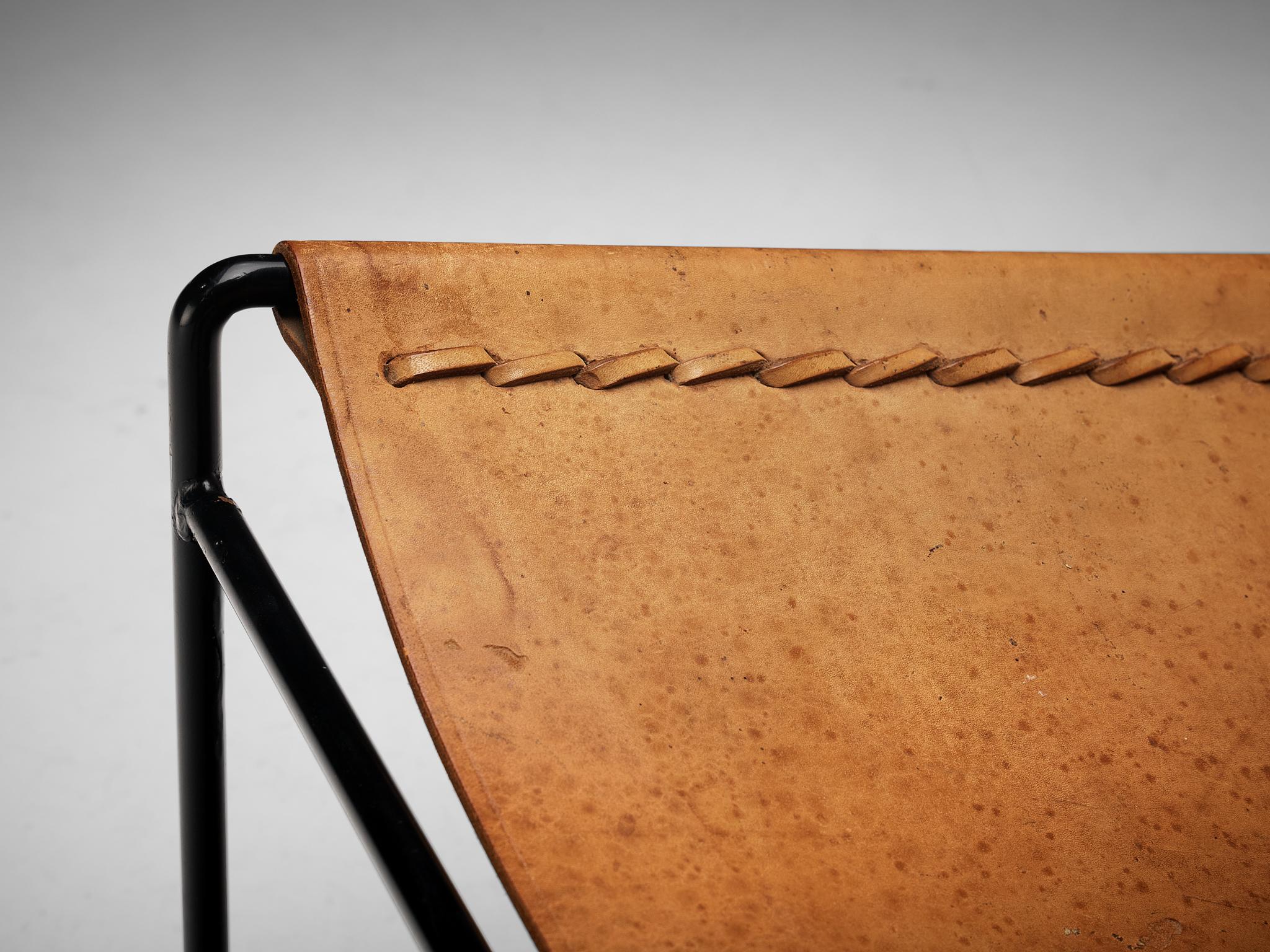 A. Dolleman for Metz & Co Modernist Easy Chair in Leather