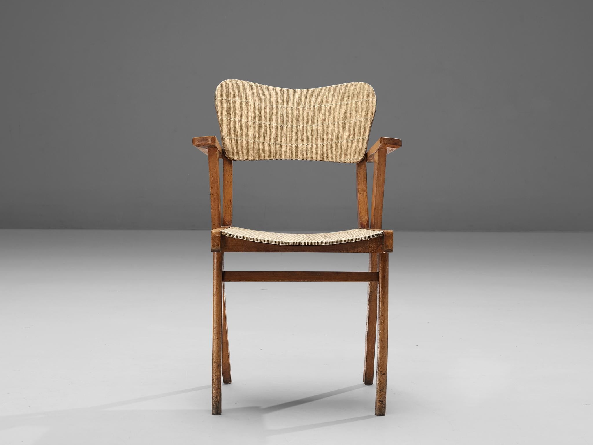 French Dining Chairs in Reed Vinyl and Wood