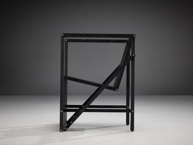 Norbert Wangen Folding Armchair 'Attila' in Black Lacquered Ash