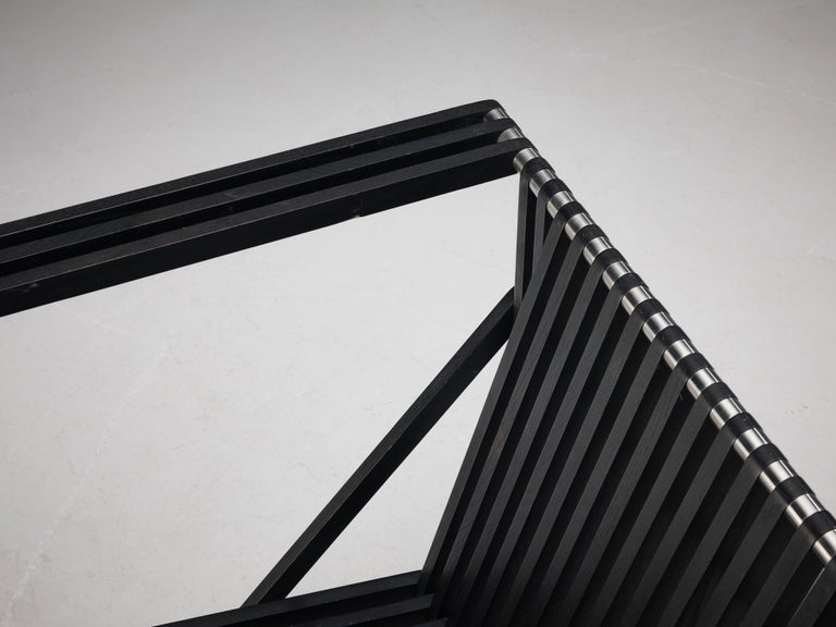 Norbert Wangen Folding Armchair 'Attila' in Black Lacquered Ash