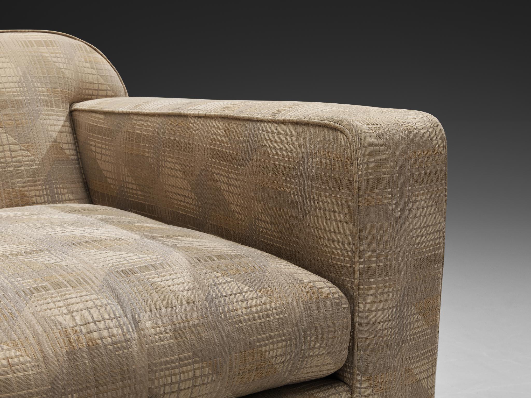 Italian Art Deco Armchair in Beige Upholstery