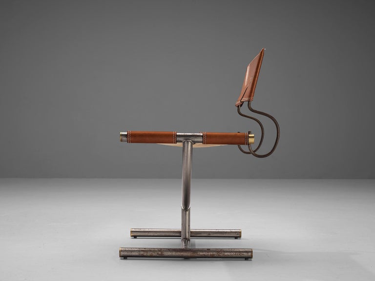 Afra & Tobia Scarpa ‘Benetton’ Chair in Leather and Steel