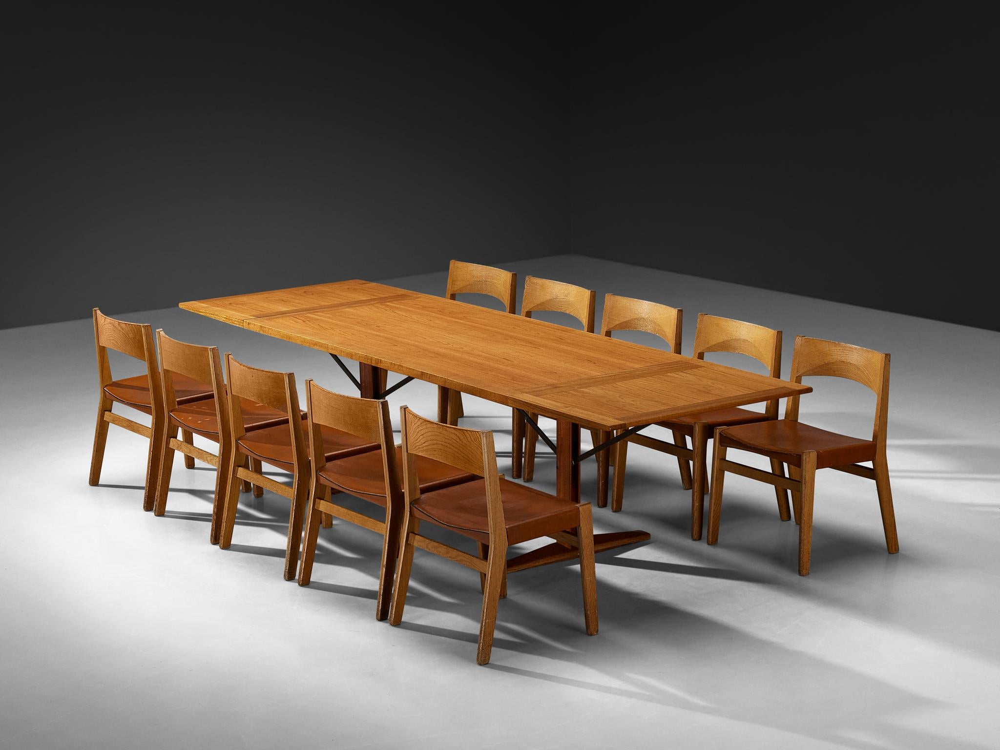 Danish Dining Set with Drop-leaf Table and John Vedel Rieper Chairs