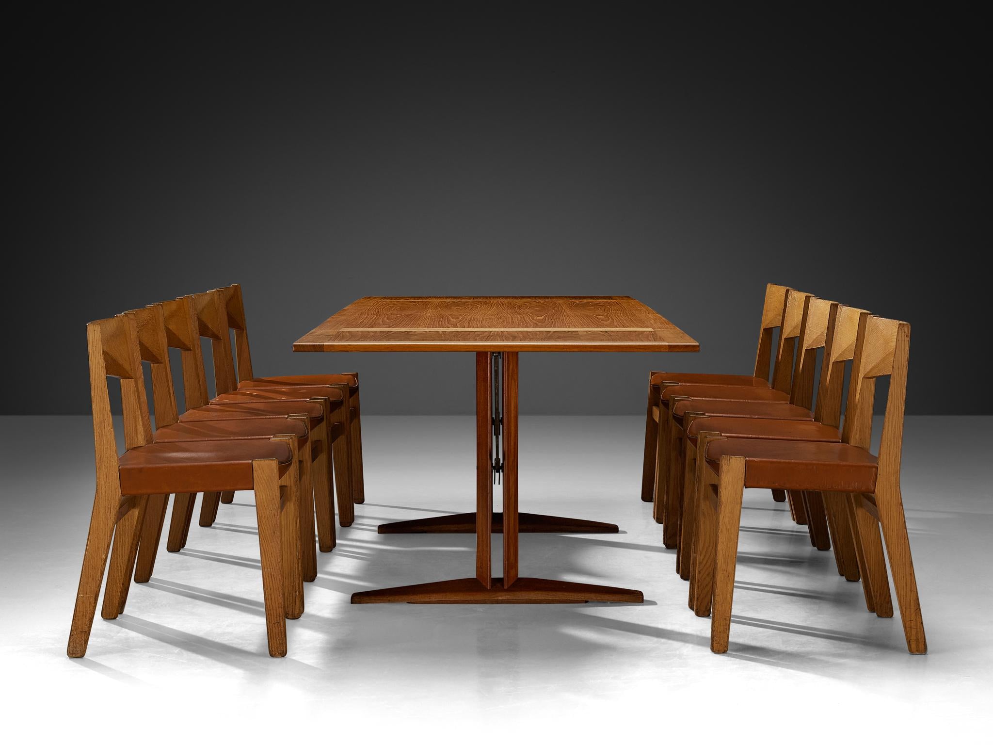 Danish Dining Set with Drop-leaf Table and John Vedel Rieper Chairs