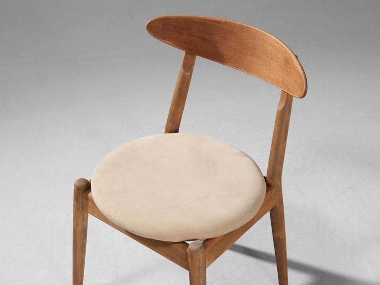 Jørgen Bo and Vilhelm Wohlert ‘Louisiana’ Dining Chair in Oak and Suede